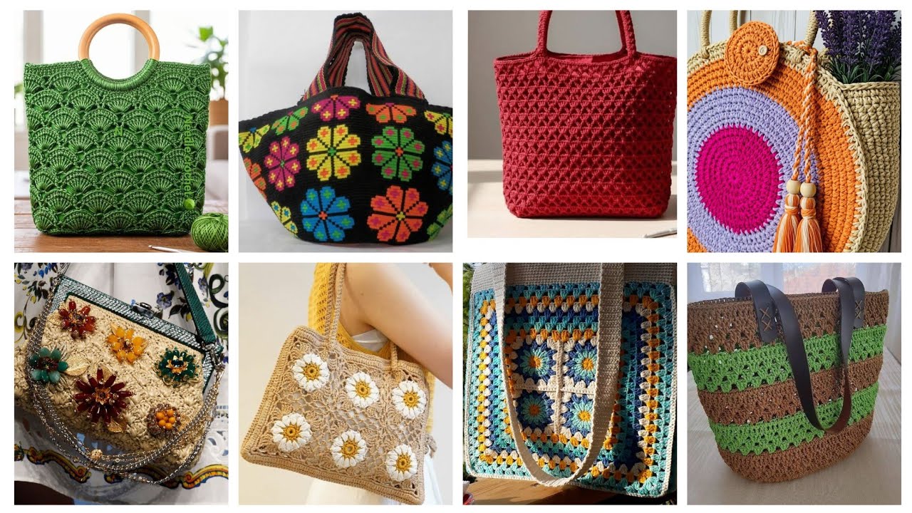#1 Уникальные стильные дизайны вязаных сумок крючком / Новейшие привлекательные дизайны вязаных с...