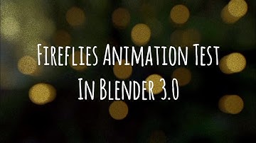 Fireflies Boids Particle System Animation Test Made In Blender 3.0