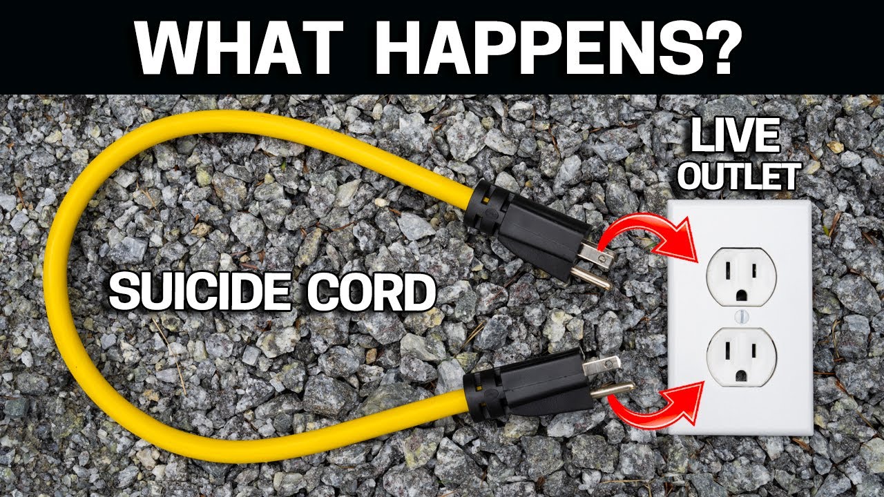 What Happens When You Plug a SUICIDE CORD in a LIVE OUTLET? Do Not Try This  Ever 