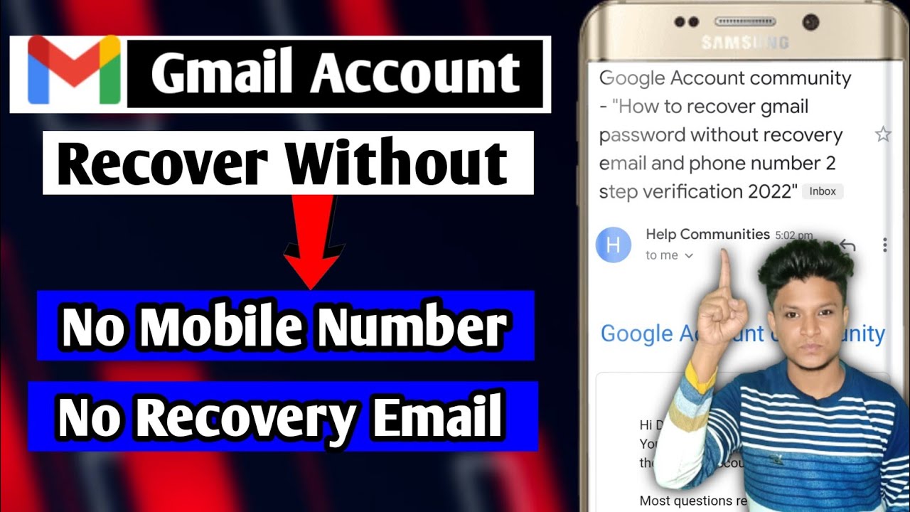 How to recover gmail password without recovery email or phone number