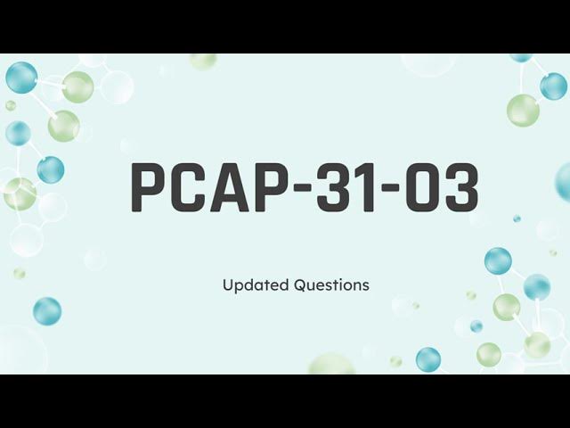 PCAP-31-03 Testking