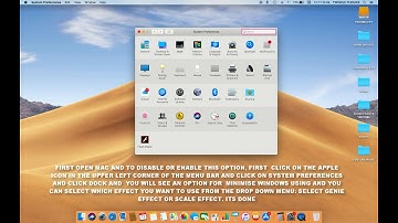 HOW TO USE GENIE OR SCALE EFFECT FOR MINIMISE WINDOWS USING IN MAC OS MOJAVE