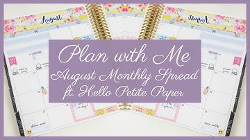 PWM || August Monthly Spread ft. Hello Petite Paper // Plan with Juli