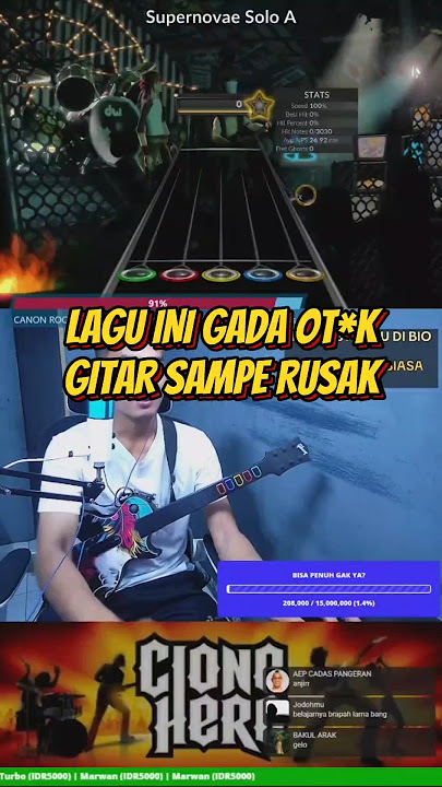 Lagu Tersulit di Guitar Hero - Guitar Controller Sampe Rusak #guitarhero #clonehero #supernovae