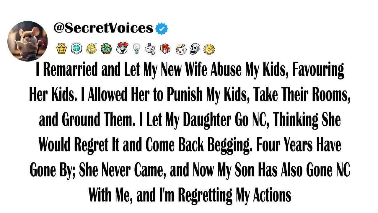 I Remarried and Let My New Wife Abuse My Kids, Favouring Her Kids  I Allowed Her to Punish My Ki