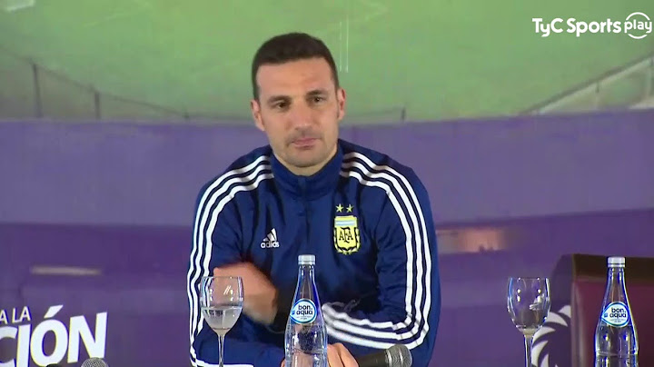 Lionel Scaloni en conferencia de prensa