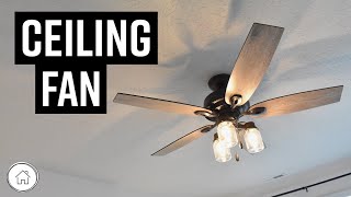 DIY How to replace a light fixture with a ceiling fan  Install a ceiling fan CHECK DESCRIPTION