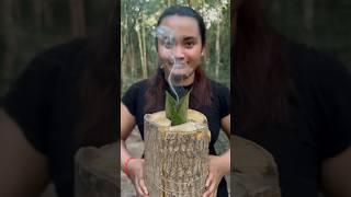This Girl Camping Solo in the forest ? bushcraft forest survival lifehacks bamboo coconut