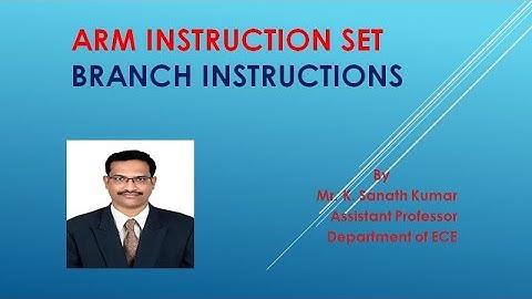 ARM Instructions set Branch Instructions