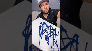 Spin Art With A Drill Large Piece #Shorts #YouTubeShorts