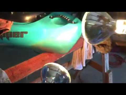 How to fix a dented kayak - YouTube