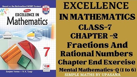 Excellence Math || Class-7 || Prachi || Chapter-2  || Chapter End Exercise ||Mental Math Q-(1 to 12)
