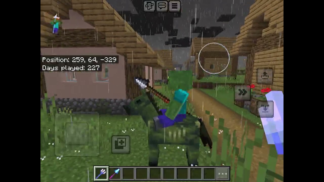 Loud thunderstorm 🌩️⛈️ in Minecraft