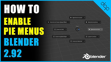 Enable Pie Menus in Blender 2.9 - Blender Tutorial