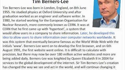 Tim Berners Lee (Text) Aspect 11 Module 5