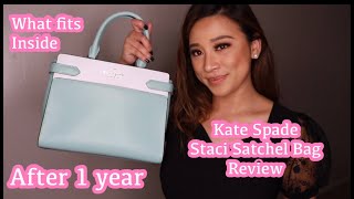 Kate Spade Staci Satchel medium Full review after owning it for a year! 