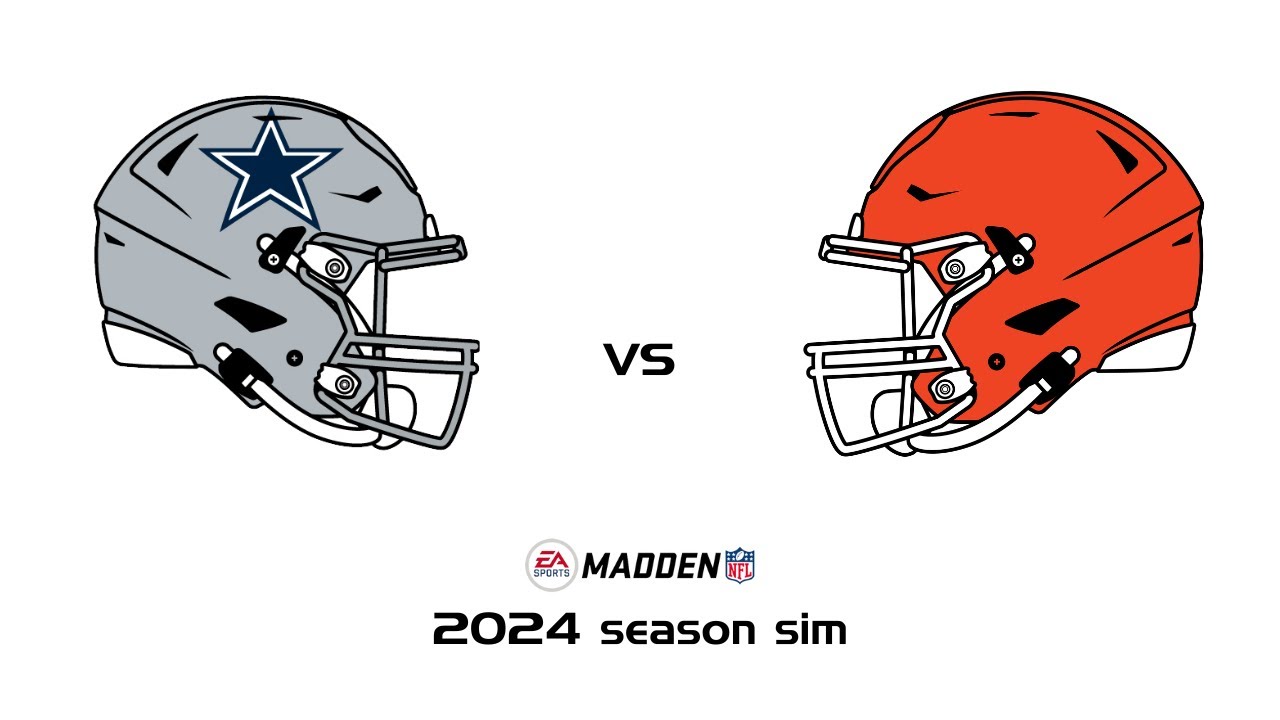 NFL 2024 season sim Week 1 Dallas vs Browns Madden 24 YouTube