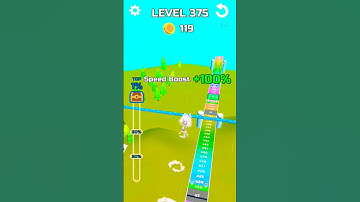 Stunt rail level 375😎 Rank 3 in world💪🏻😱 #game #short #trend