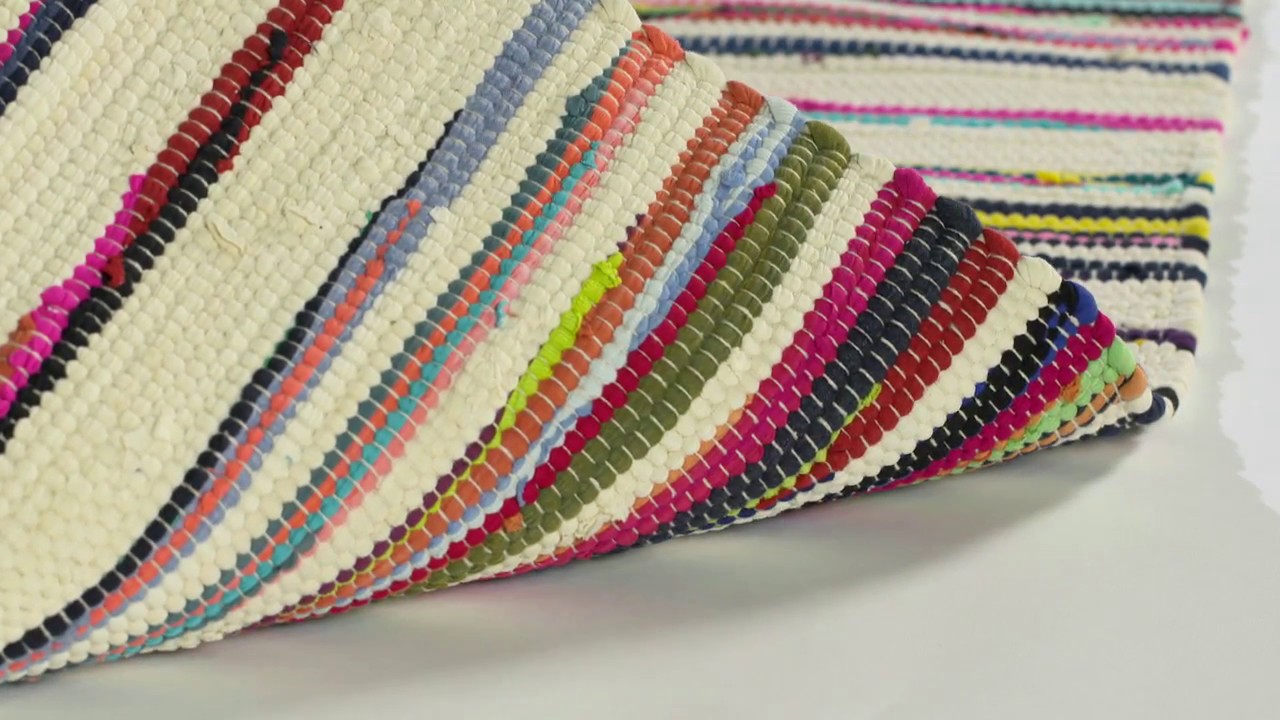 Flat Weave Rag Rug RAR126G by Safavieh YouTube