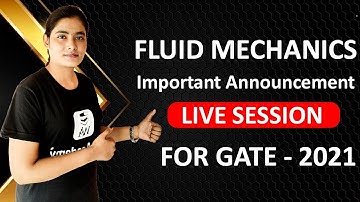 [LIVE] Fluid Mechanics Examples GATE 2021 | Important Announcement | GATE Lectures
