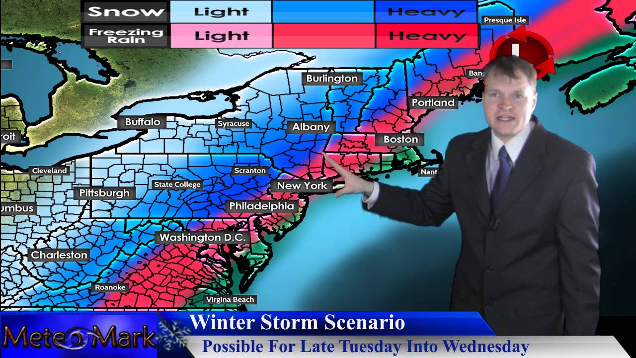 Major Winter Storm Along East Coast Likely Next Week Feb 19, 2016