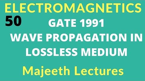Electromagnetics GATE 1991 EC Wave Propagation in Lossless medium
