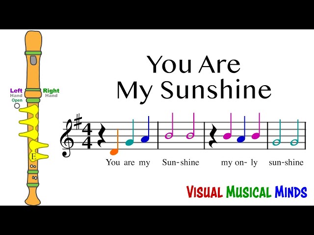 You Are My Sunshine for Recorder class=