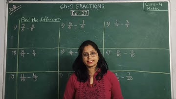 Class 4 Maths Chapter 9: Fractions | Solution Of Ex.-36 and 37