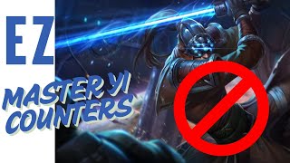 Top 5 Master Yi Counters  on Each Lane