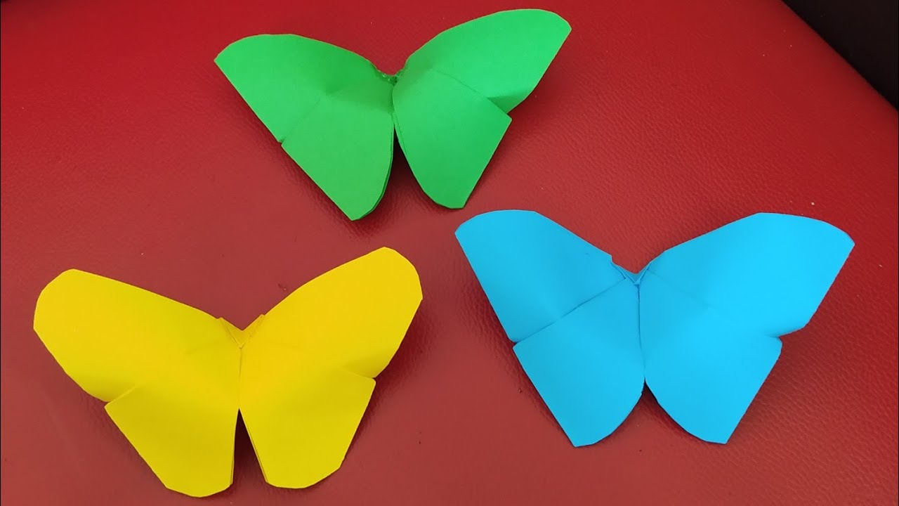How to make paper butterflies Easy crafts DIY craft YouTube