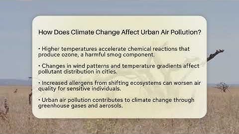 How Does Climate Change Affect Urban Air Pollution? - Ecosystem Essentials