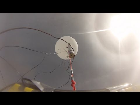 Stanford students launch high-altitude rocket from a balloon