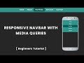Responsive Navbar with Media Queries | Responsive menu bar in html and css