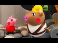 Rock collapse on the road, Road closure, Peppa Pig animation, 4K