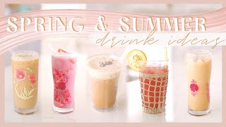 5 SPRING & SUMMER DRINK IDEAS | lavender lemonade, honey coconut latte, hibiscus tea, & more! 🌸☕️