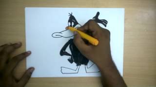 How To Color Daffy Duck For Kids