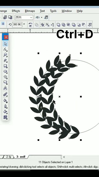 #coreldraw 👍 Round Leafs logo in coreldraw #leafs #gk_yt
