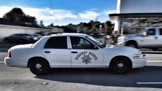 RARE: WHITE CHP Crown Vic Responding FAST to MVA! & Fire Engines Code 3!