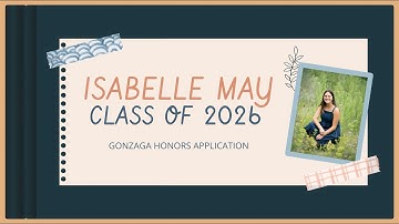 Gonzaga Honors Application Video