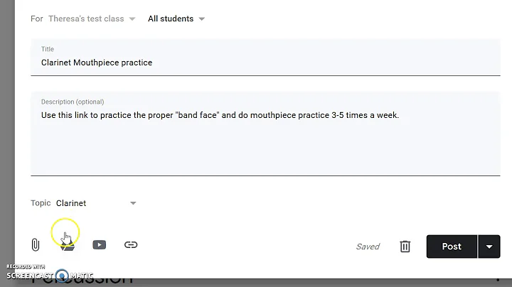 How to post material to google classroom