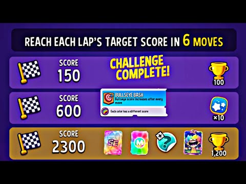 solo challenge bullseye bash rainbow score really (2300) score solo challenge with se foxy roxy.