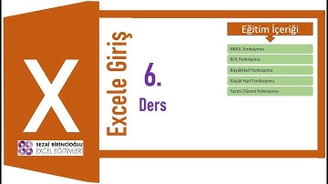 Excele Giriş 6.Ders BUL ve Küçük & Büyük Harf Fonksiyonları