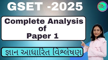 GSET - 2025 |Paper 1 2025 Complete Analysis |  @drdarshanavasu|,#gset, ​#gsetpaper 1