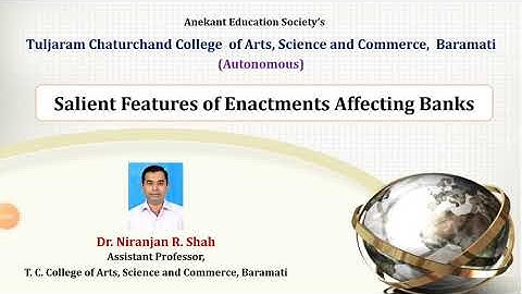 Features of Enactment Affecting Banks (Part-7) | Dr. Niranjan Shah | Provisions of Audit & Report