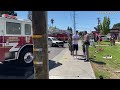 Driver Slams into Pole, Splitting Car in Two and Hitting Building