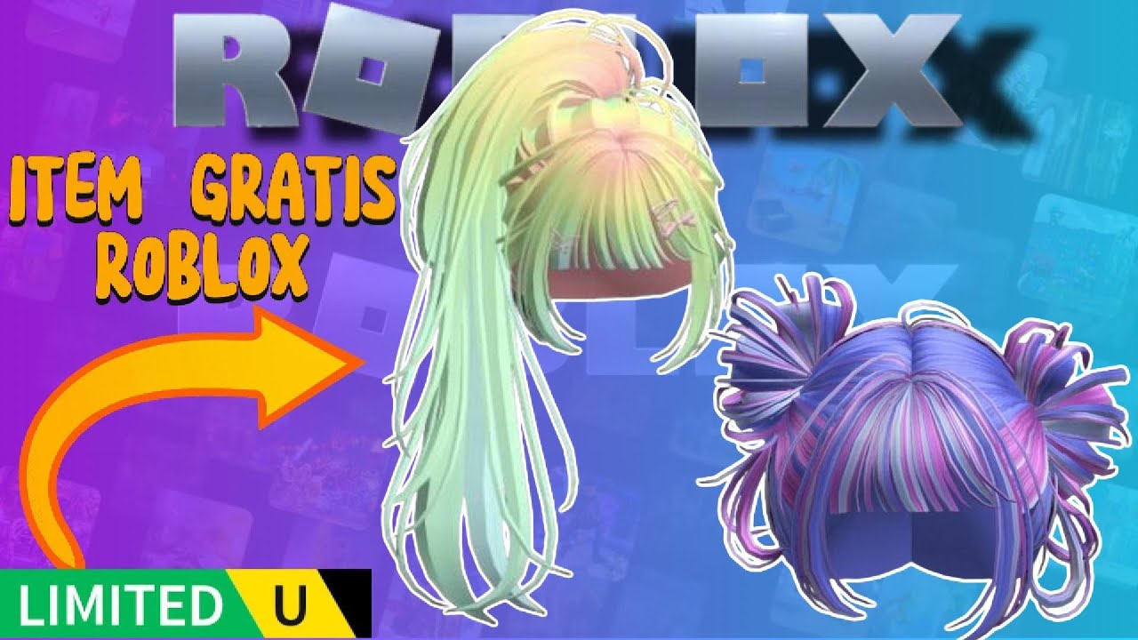CARA MENDAPATAKAN 2 ITEM FREE UGC LIMITED Rainbow Messy & Lavender & Blue Messy Tilted Buns Roblox