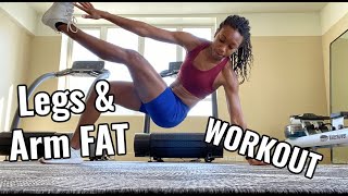 14Min: Full Length HIIT Workout for Legs & Arm Fat