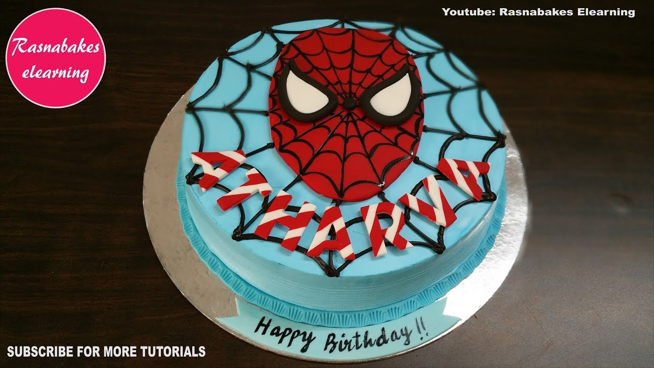 Pin on spiderman cake