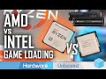 AMD vs Intel CPUs for Game Loading, PCIe 4.0, 3.0, SATA SSDs and HDDs Tested