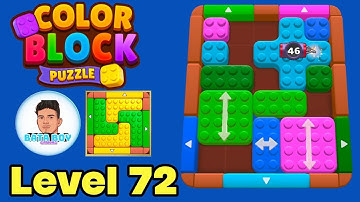 Color block puzzle 3d jam level 72 solution walkthrough 